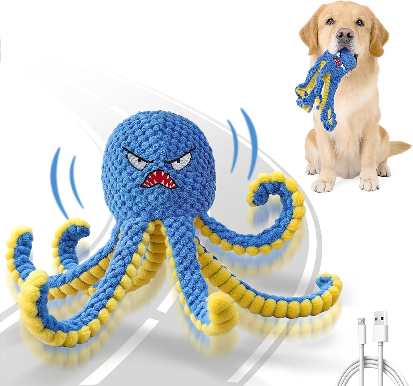 Dog Toys Octopus, Durable Automatic Jumping Dog Toy