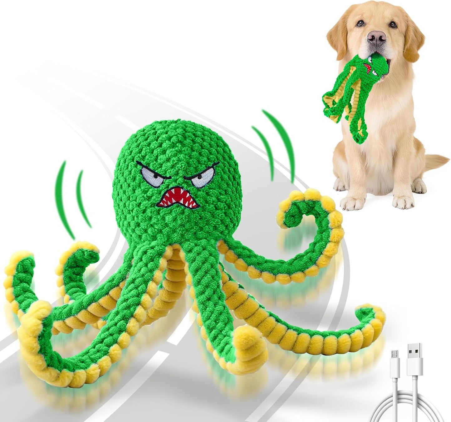 Dog Toys Octopus, Durable Automatic Jumping Dog Toy