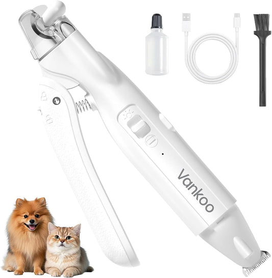 2 in 1 Dog Nail Trimmers & Clippers with LED Lights