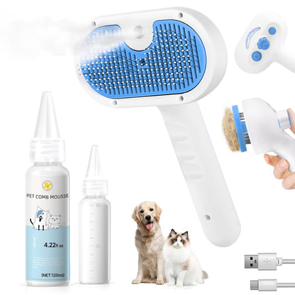 Pet Steam Brush for Dog & Cat
