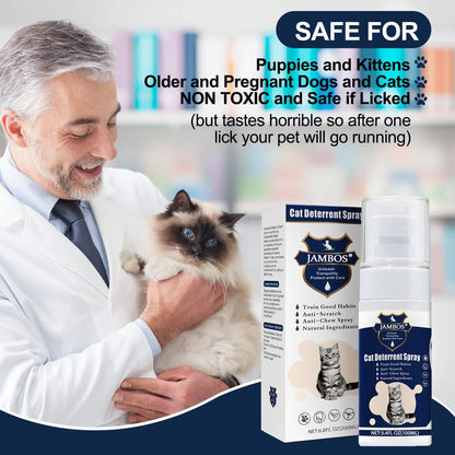 2 Bottles Cat Deterrent Spray – Natural, Non-Toxic Anti-Scratch Spray