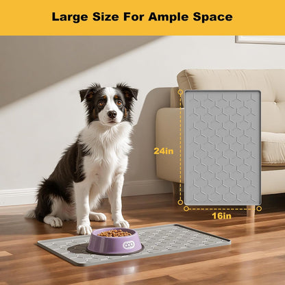 Silicone Waterproof Food Grade Pet Food Mat for Floor