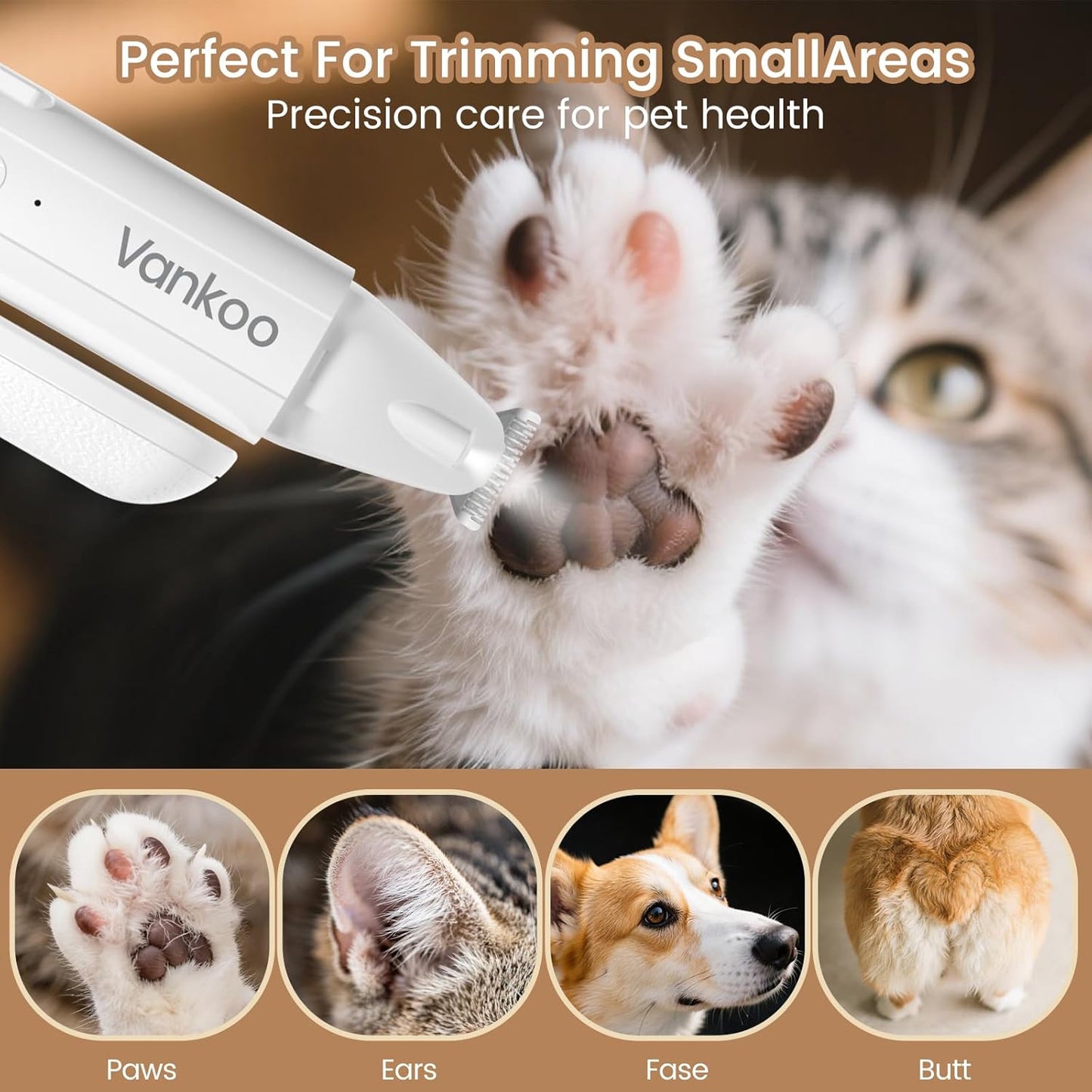 2 in 1 Dog Nail Trimmers & Clippers with LED Lights