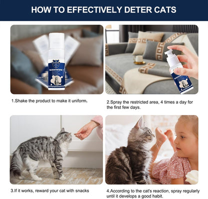 2 Bottles Cat Deterrent Spray – Natural, Non-Toxic Anti-Scratch Spray