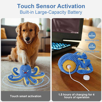 Dog Toys Octopus, Durable Automatic Jumping Dog Toy