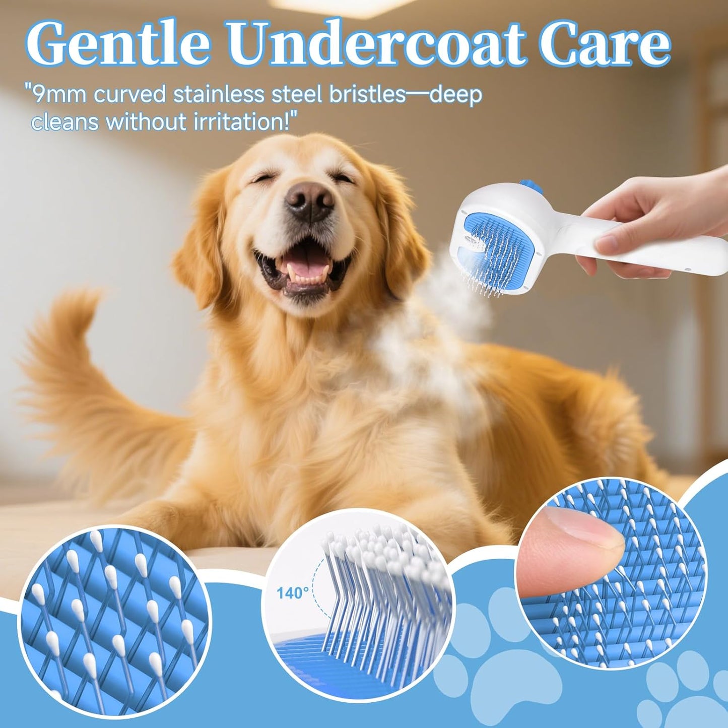 Pet Steam Brush for Dog & Cat