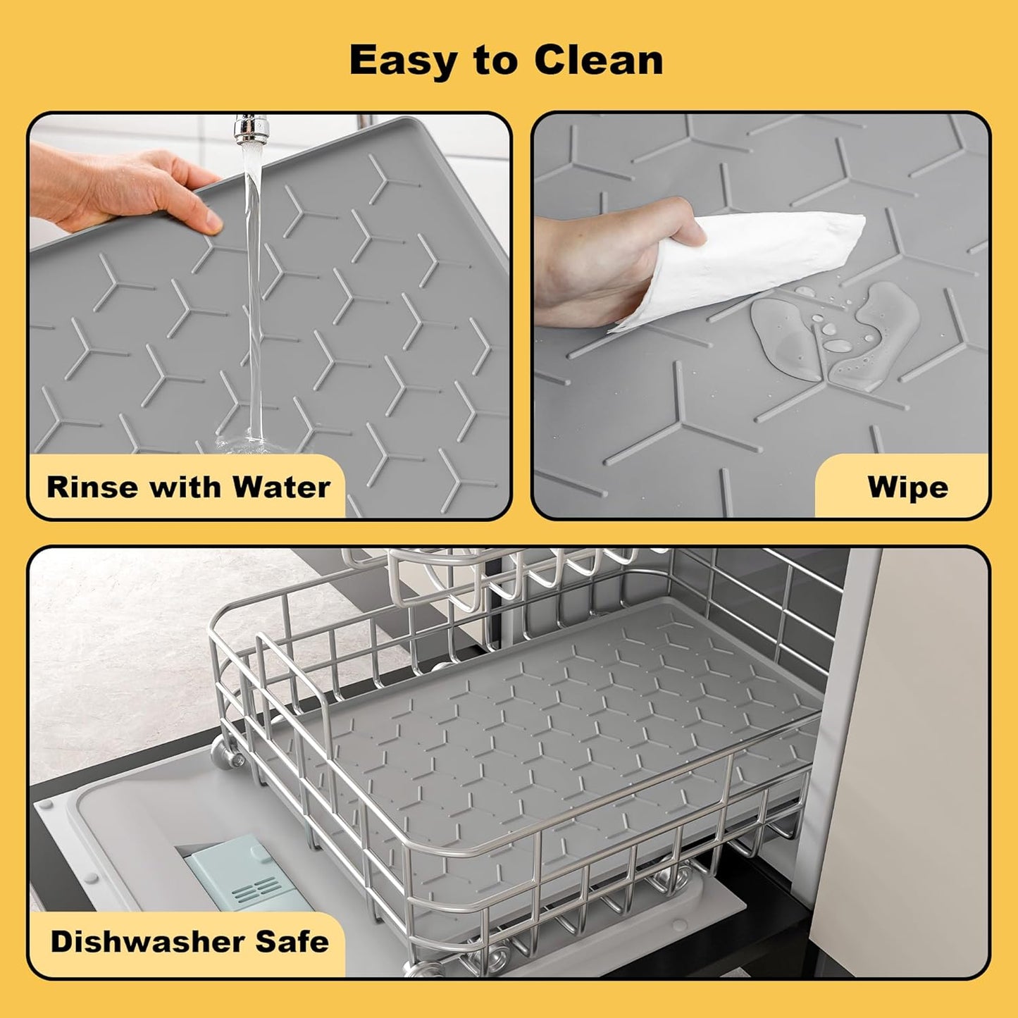 Silicone Waterproof Food Grade Pet Food Mat for Floor