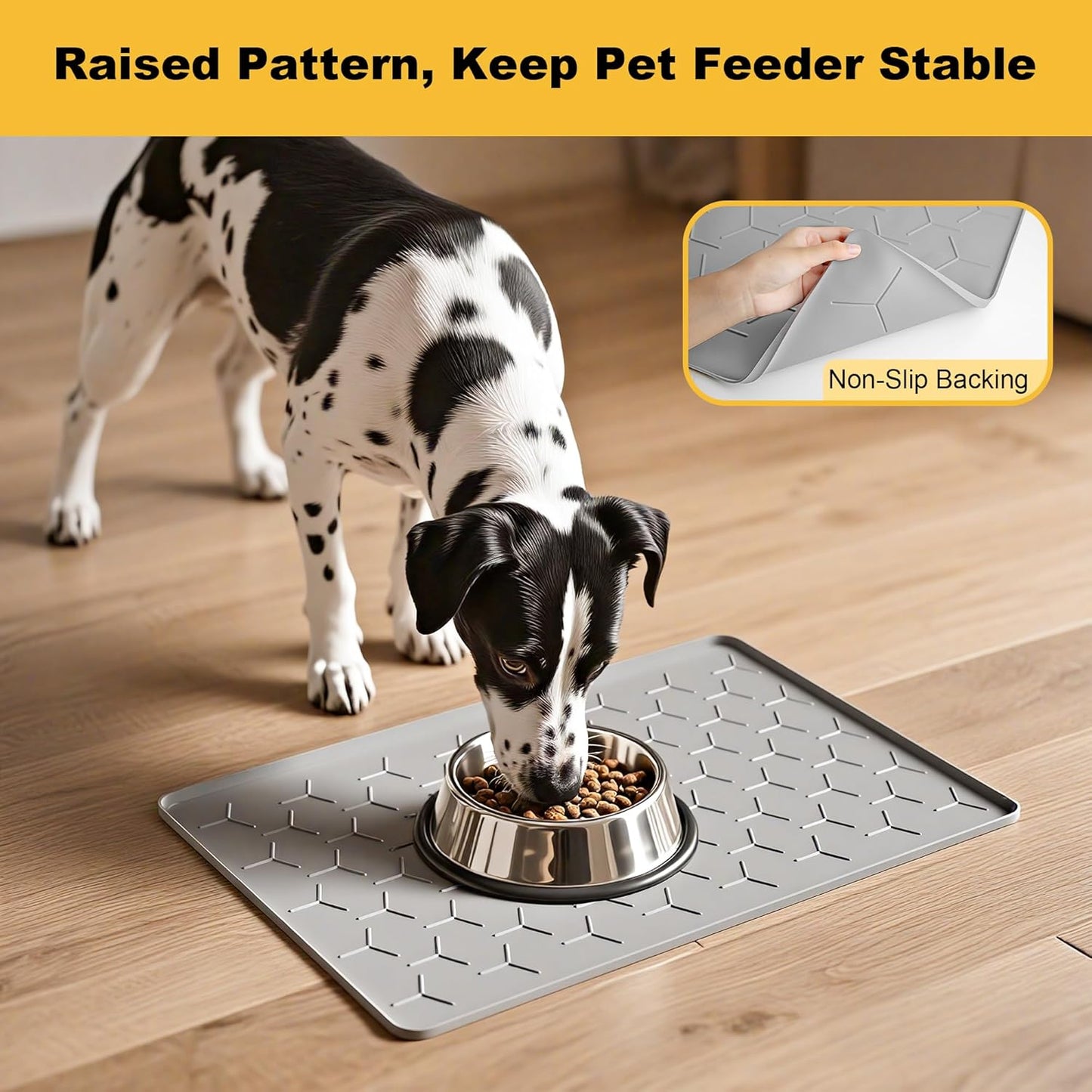 Silicone Waterproof Food Grade Pet Food Mat for Floor