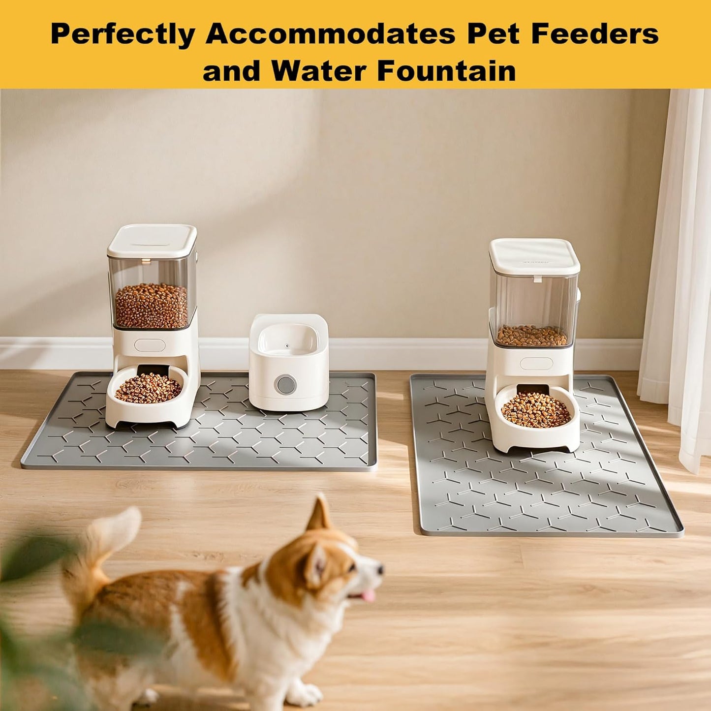 Silicone Waterproof Food Grade Pet Food Mat for Floor